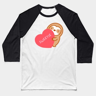 Cute Valentine’s Day Sweetie Sloth Baseball T-Shirt